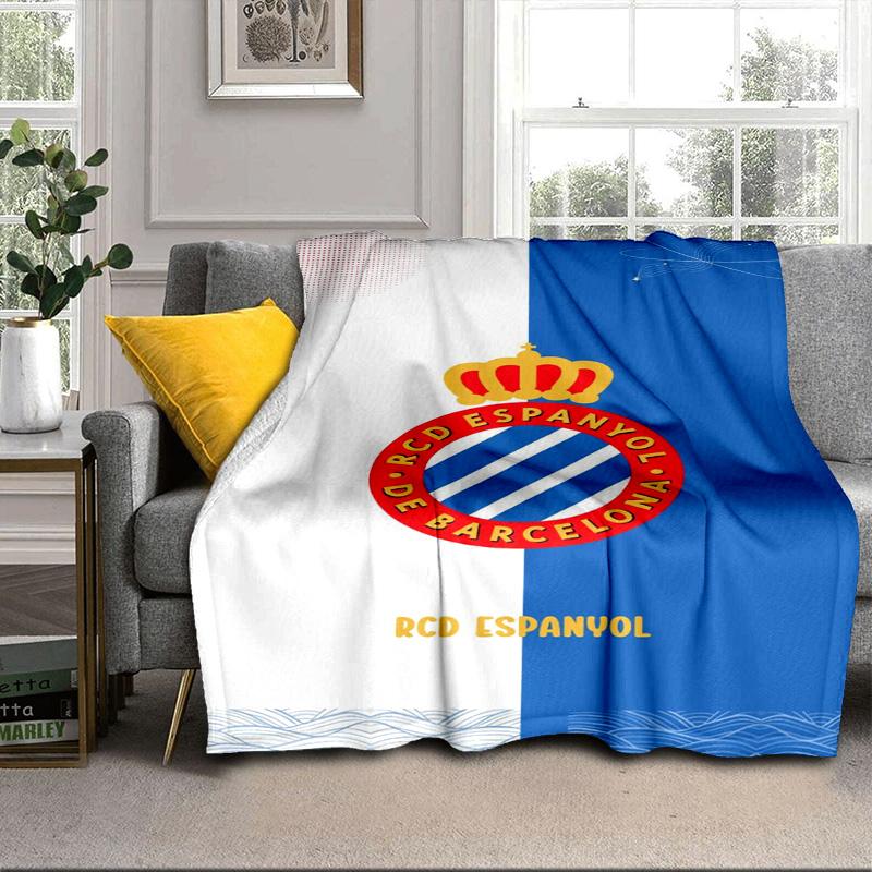 Real Sociedad Crest Design Portable Blanket/Soft Blanket Bedding Blanket Suitable for Travel Camping Living Rooms Offices Sofas Fan Gifts