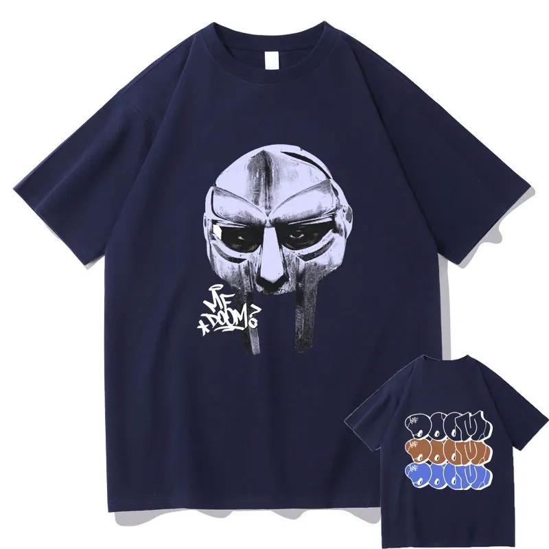 Rapper Mf Doom Mask Madlib Madvillain Graphic Print Tshirt Men Hip Hop Fashion Trend Tshirts Male Vintage Oversized T Shirts