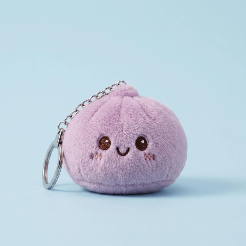 Simulated Steamed Buns Plush Squishy Keychain Plush Steamed Buns Keyring  Hanging Pendant фиолетовый