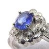 Ring Pt900Platinum/sapphire/diamond #5.6(US Size) 7.3g Women Used