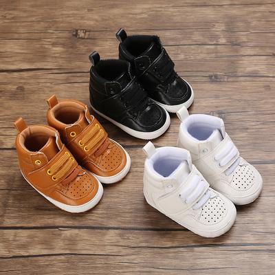 Spring and Autumn 0-1 Years Old Boy High-top Casual Sports Soft-soled Shoes Baby Shoes Toddler Shoes