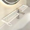 Over Sink Faucet Storage Shelf Food Safe Large Capacity Hollow Drain Holder for Kitchen Bathroom Daily Use