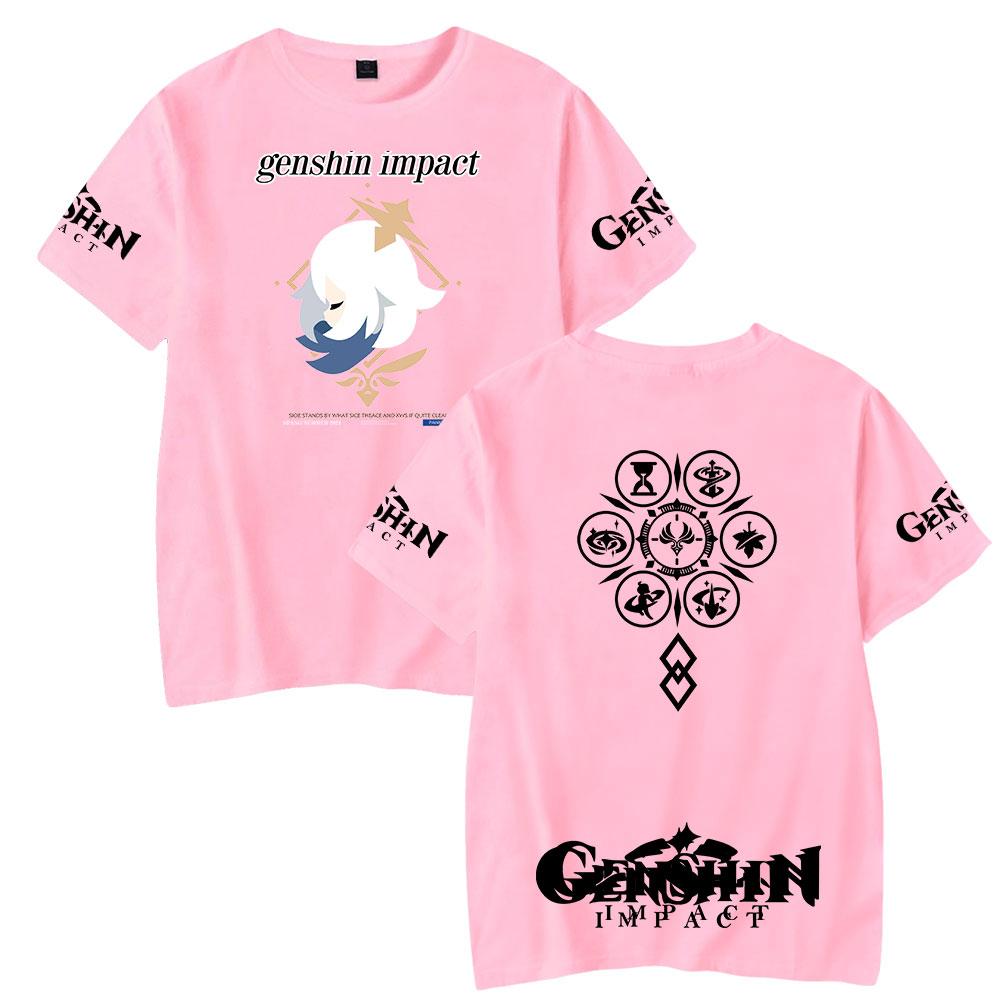 Genshin Impact T Shirt for Men Summer Clothing O Neck Anime Man T-shirt for Male Oversized New Men T-shirts Tops