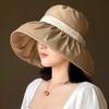 Bucket Hat Female Face Small Sunscreen Hat Summer Outdoor Travel Visor Hat UV Protection Big Eaves Sun Hat