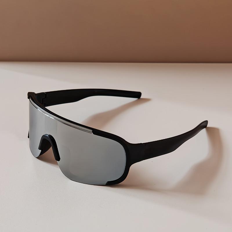 2 Stück Y2K Zukunfts-Technologie Stil Unisex Mode Großer Rahmen Brille Bequeme Anti-Rutsch-Bügel