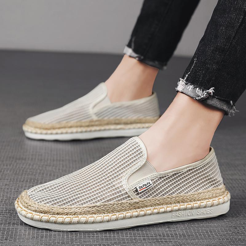 Summer Sub Flat-bottomed Straw Fisherman Shoes Casual Nesting Youth Driving Shoes