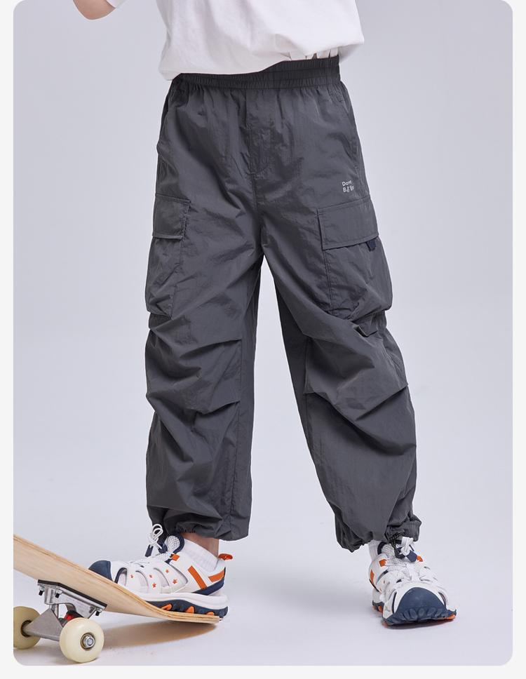 David Bella Children's Cool Pants Summer Clothes Boys' Sunscreen Work Pants Women's Middle School Big Children's Wide Leg Pants