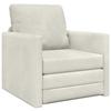Cream Sleeper Sofa 74 X 77 X 81 Cm Velvet