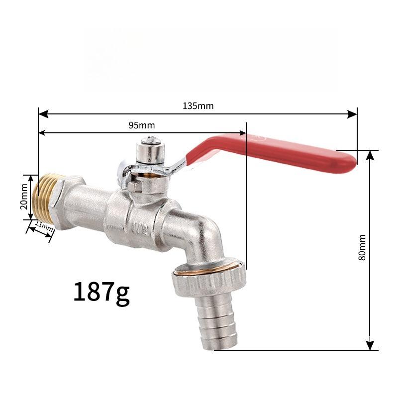 1 Stück Roter Griff 1/2 "" 3/4" "IBC Tank Metall Wasserhahn mit S60 Grobgewinde 1-2 Wege Adapter Kugelhahn Gartenzubehör Bewässerung