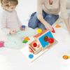 Montessori Coin Box Toys Object Permanent 2-in-1 Wooden Ball Drop Games & Wooden Puzzle Double Drawers Toys Gifts for Toddler