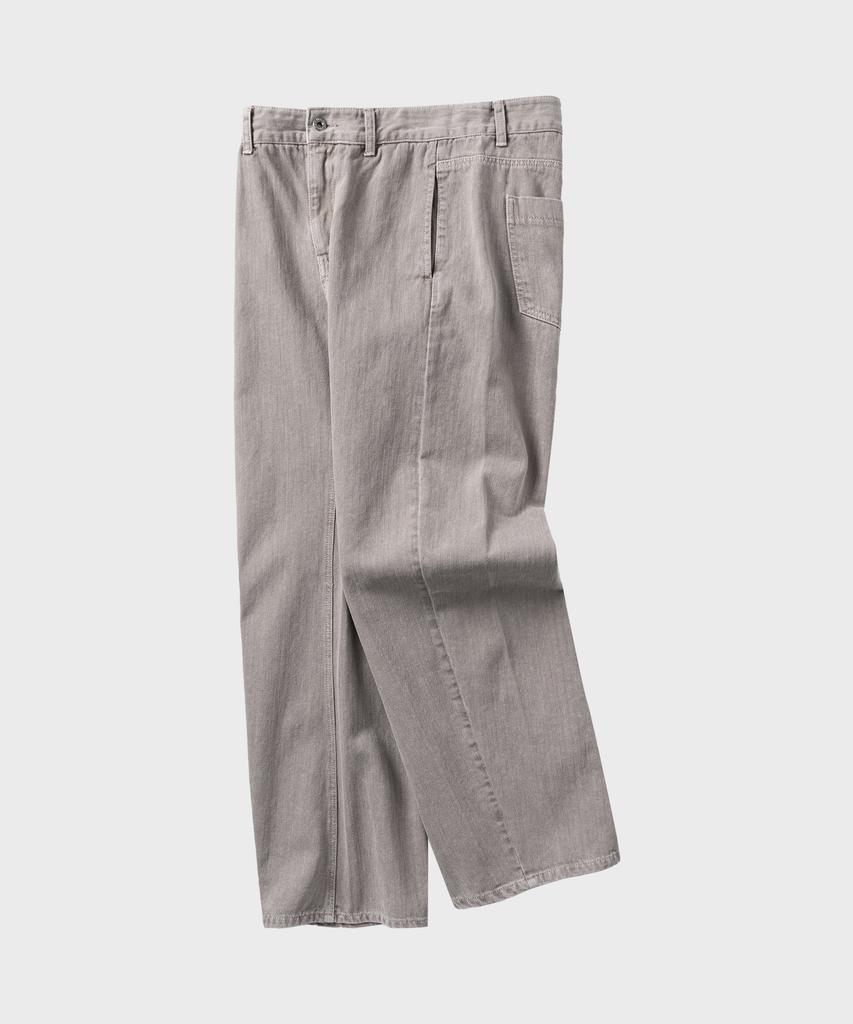 NONBLANK Garment Dyed Curved Denim Pants_Beige