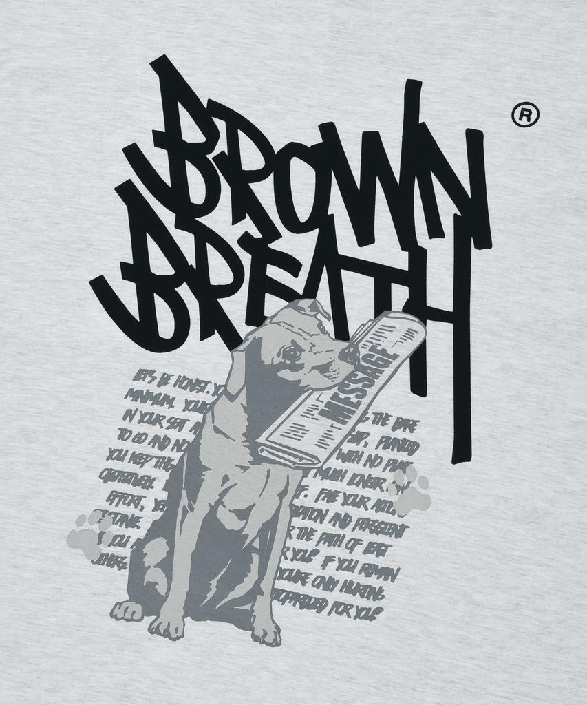 BROWNBREATH Delivery Tag Tee - Ash