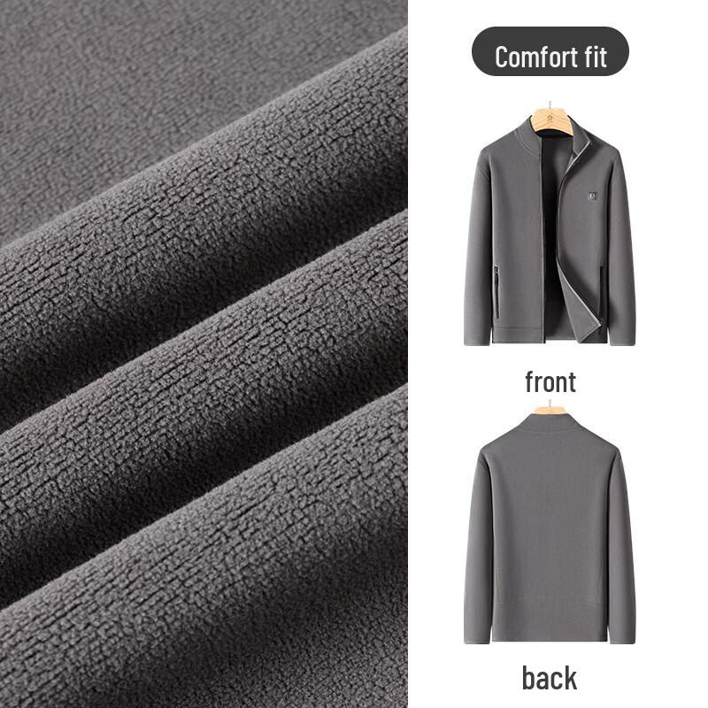 MONTAGUT Men's Fleece Lined Full-Zip Cardigan Jacket