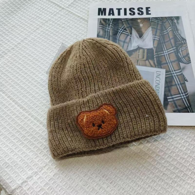 Infant hats spring and autumn models winter cute super cute baby knitted wool ear protectors head warm