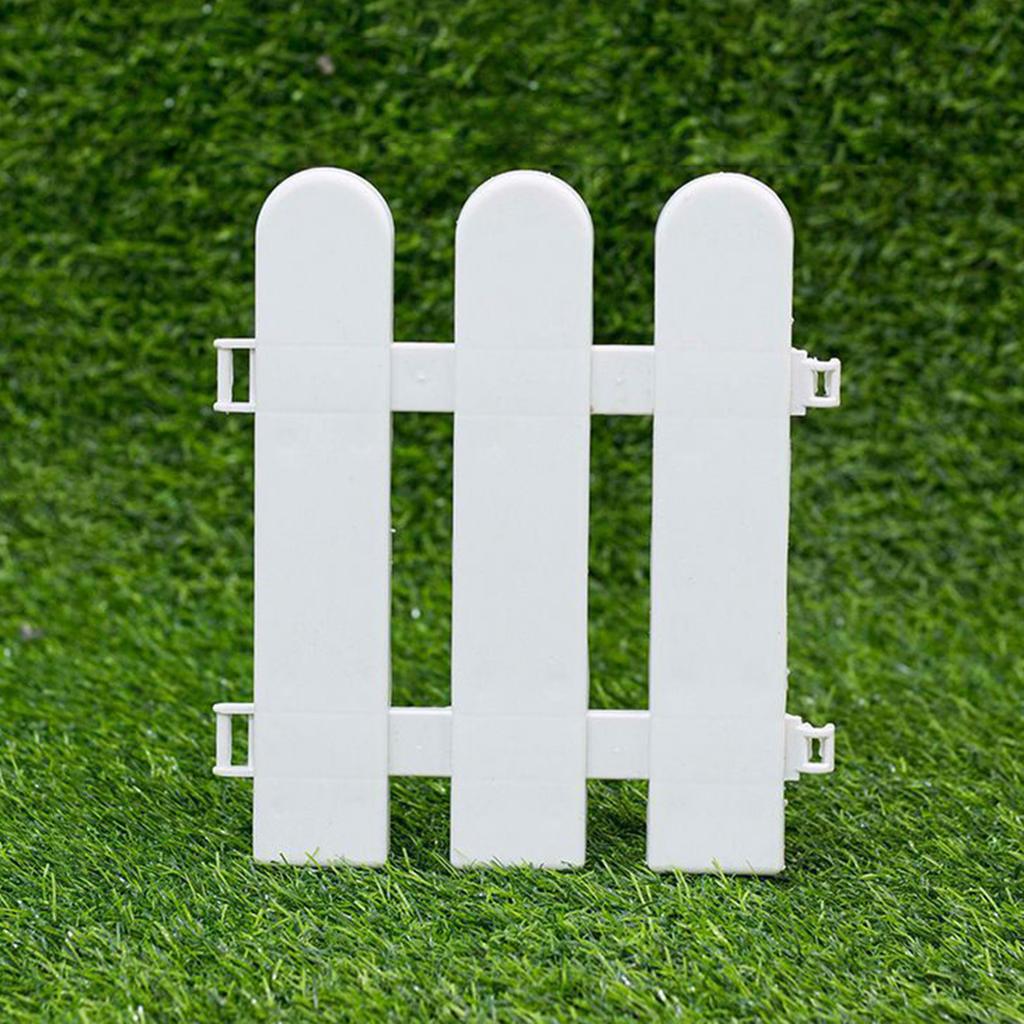 Multi Size Garden Fence Edging Border Lawn White Decorative Picket Pet Fences Yard Panels Path Edgings Farm Garden Decors