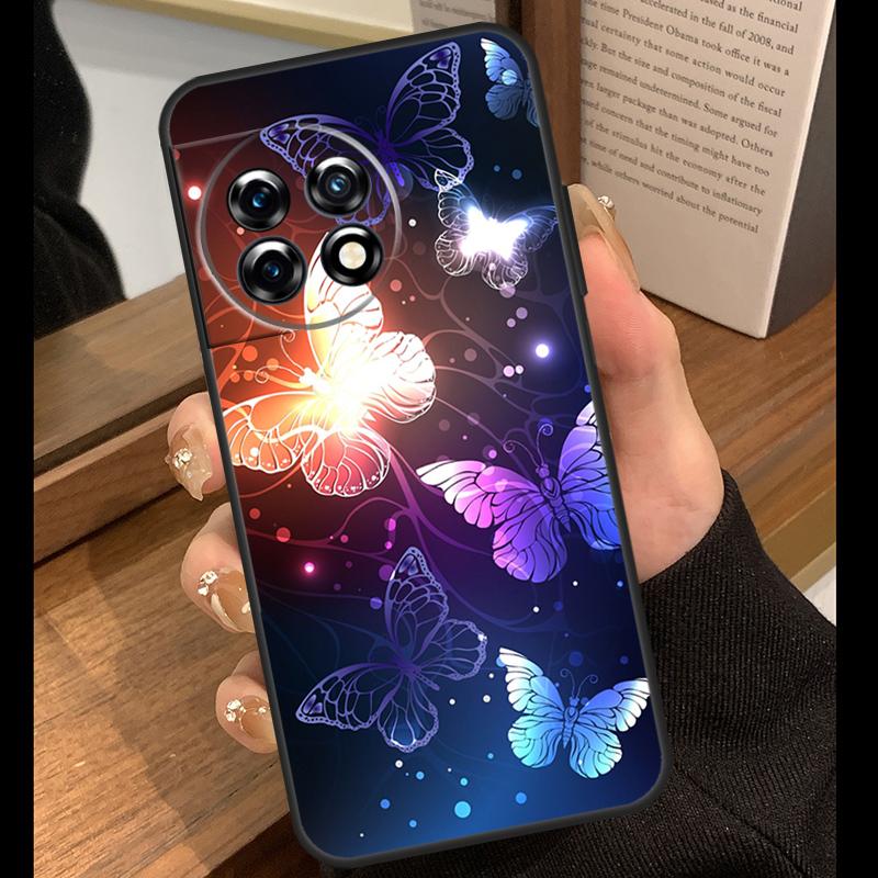 

Black Beautiful Butterfly Case For OnePlus 15R 13R 13T 12R 15 13 12 11 10 Pro 10T Nord CE 3 4 Lite N20 N30 Nord 5 Cover OnePlus Nord N20