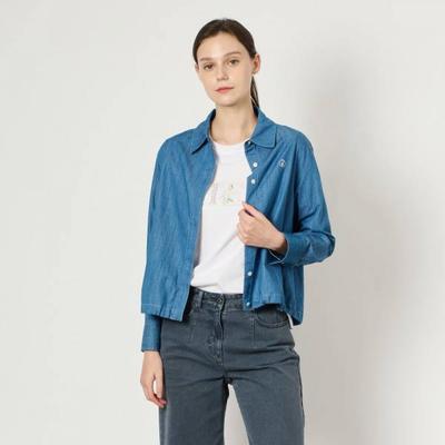 Drawstring Denim Shirt B4f7b417