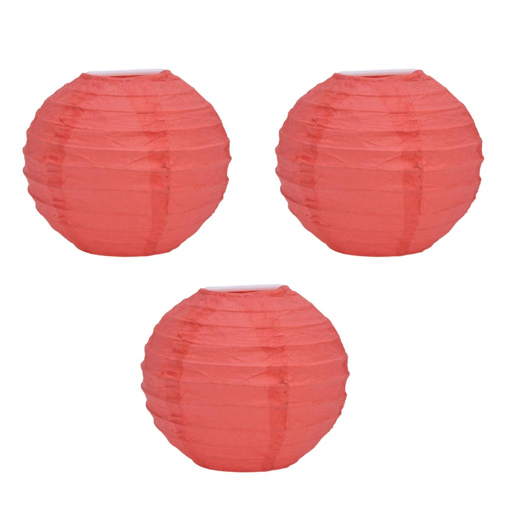 4 Inch Red Paper Lanterns Decorative Round Chinese Lanterns for Birthday Weddings