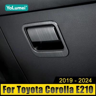 For Toyota Corolla E210 2019-2022 2023 2024 Stainless Car Copilot Storage Glove Box Handle Handrail Frame Cover Trim Stickers