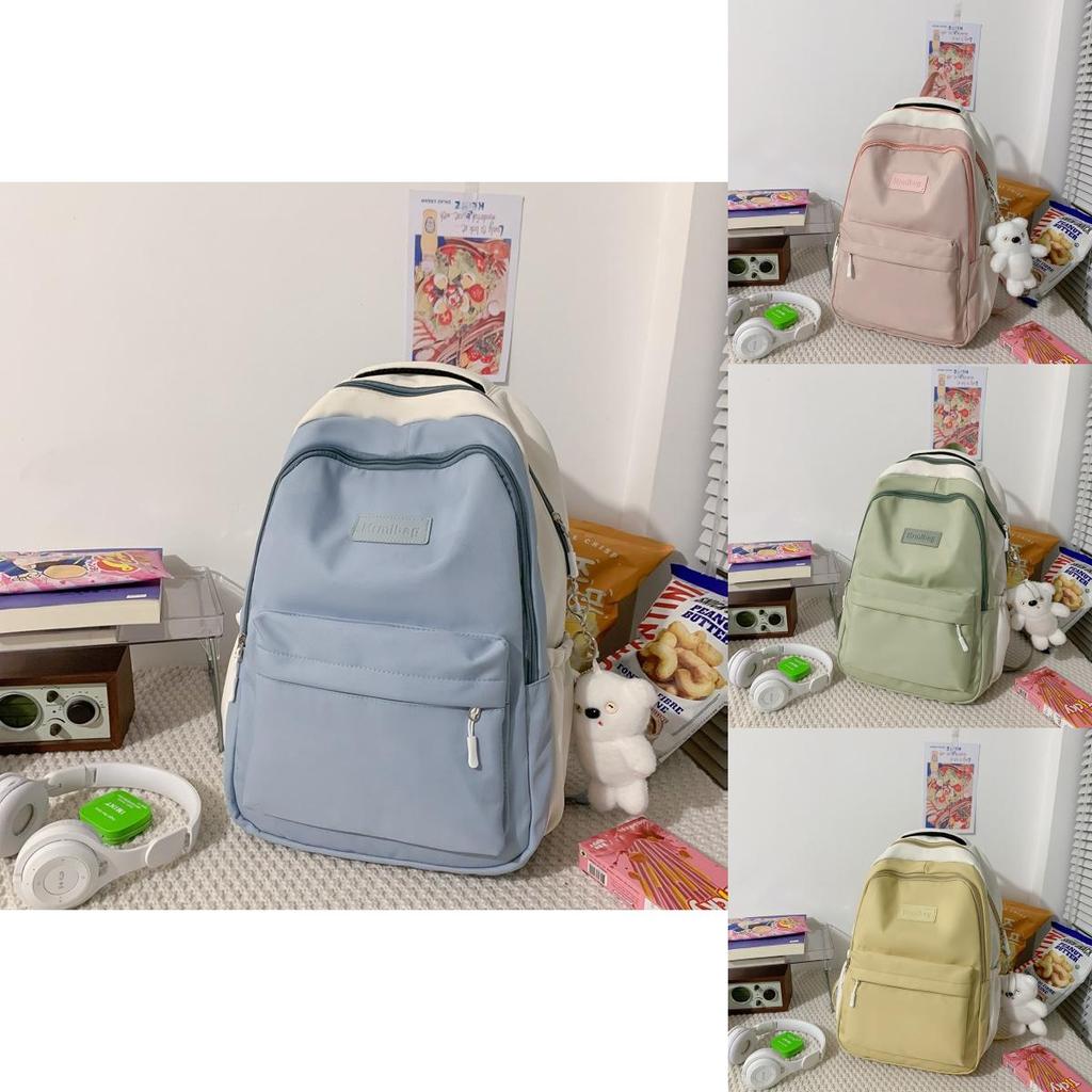 Nylon Large Capacity Backpack For Middle School Students With Letter Print Design For Daily Use