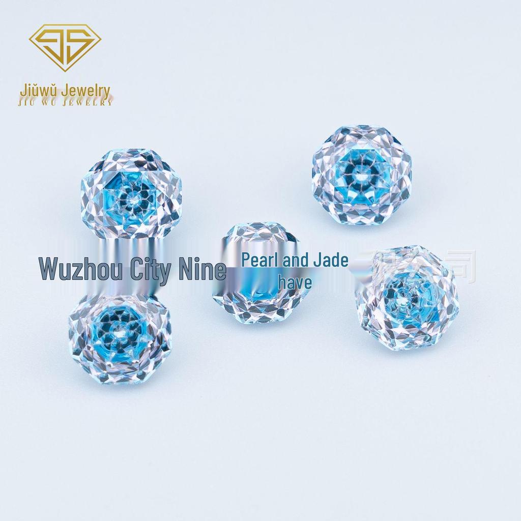 4-8mm Gradient Rose-Cut Two-Tone Soft Core Zircon Millennium Rose