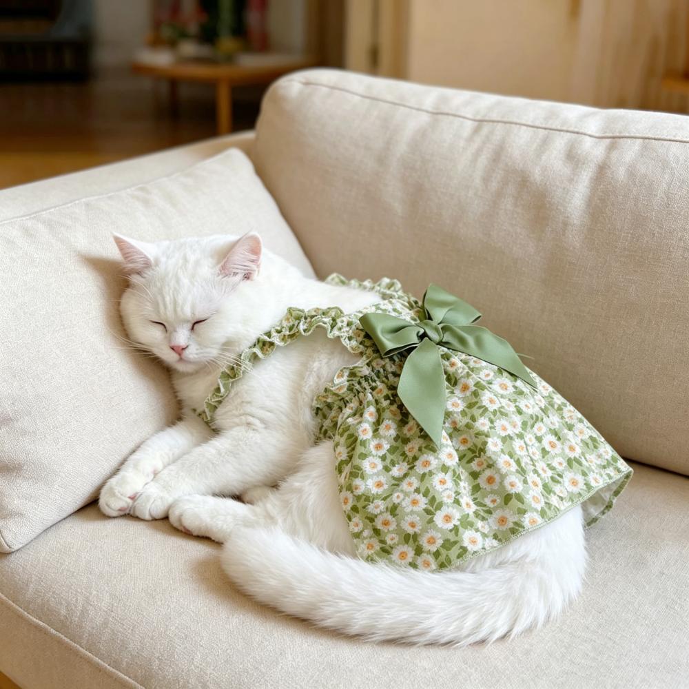 1PC Dog Cat Dress Spring/Summer Strap Dress Daisy Princess Style Teddy Pomeranian Puppy Small Dog