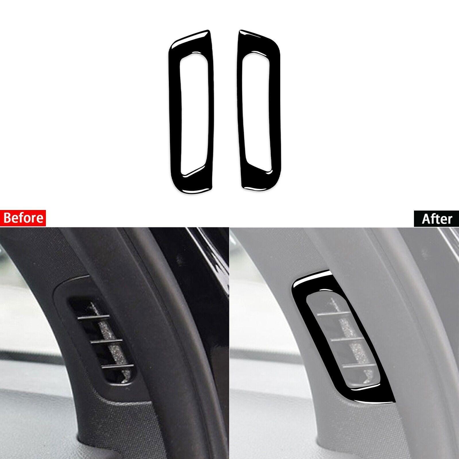 Glossy Piano Black A-pillar Air Vent Outlet Cover For Jeep Grand Cherokee 11-20