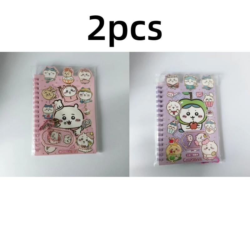 Chiikawa Sticker Notebook, Chiikawa Children's DIY Multi functional Notebook, Student Handbook, Account Coil Notebook