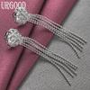 925 Sterling Silber Rosenperlenkette Ohrringe Hochzeitsschmuck
