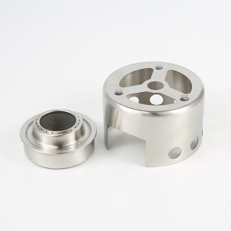 Portable Stainless Steel Alcohol Hot Pot Stove Kit with Wind Deflector