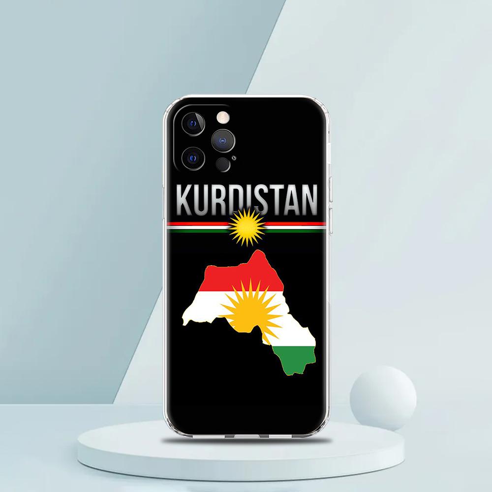 K-Kurdistan Flag Phone Case for iPhone 16 15 14 13 12 Pro Max Transparent Soft for iPhone 11 Pro Max 7 8 Plus XS XR Shell Capas