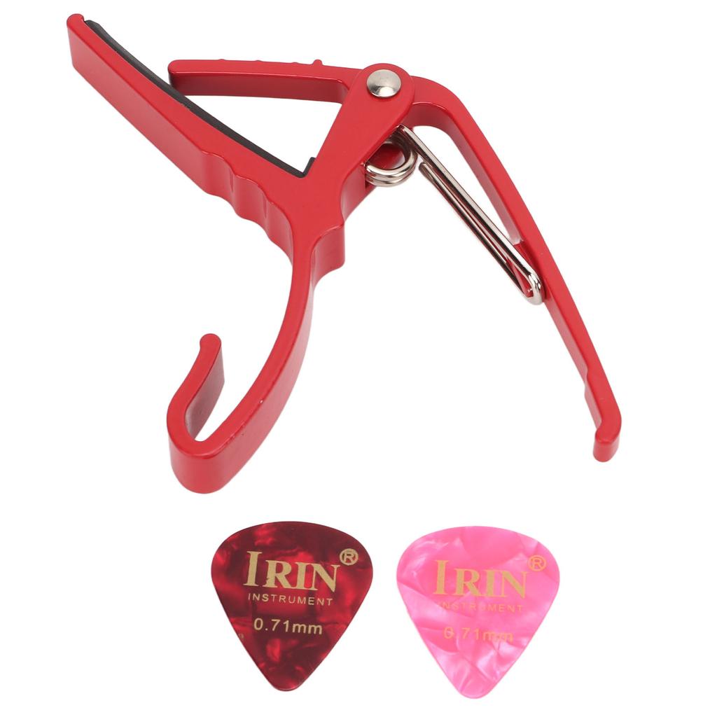 Guitar Capo Alloy Quick Tone Change Portable Instrument Accessory for Playing Performance Red