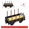 NEW MOC Brown Retro Train Freight Car Brick Set, Closed Box Wagon MOC Kit, Hobby Collectible Toy, Compatible Building Blocks