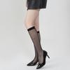 Fishnet socks, mid-calf solid color socks for women, anti-snagging, popular online pressure slimming socks jk Socks5006
