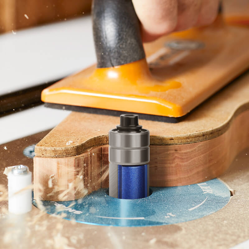 1/4 Shank Biaxial Trimming Tool Woodworking Milling Knife Double Edge Trimming Machine Cutting Head Electric Wood Milling Tool