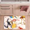 Pippi Flannel Kitchen Floor Mat Absorbent Non-Slip Soft Standing Mat Washable Comfortable Kitchen Rug for Home Sink Laundry