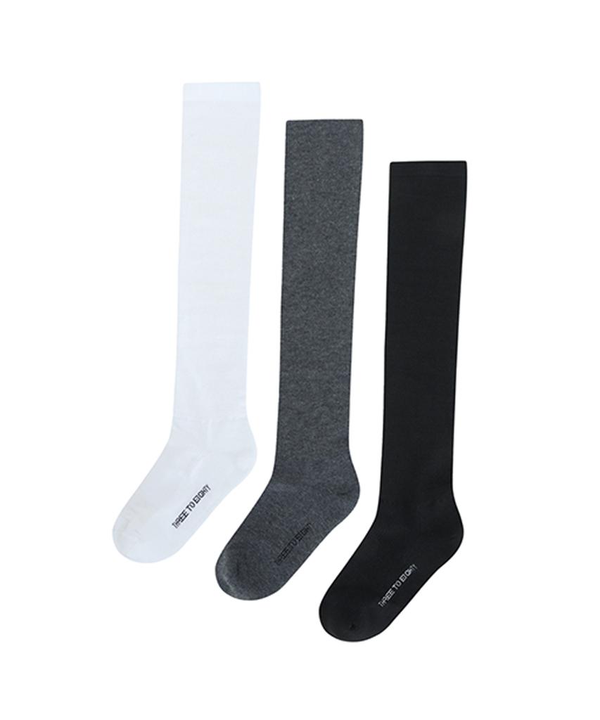 THREE TO EIGHTY Logo Cushion Crew Socks (Set)