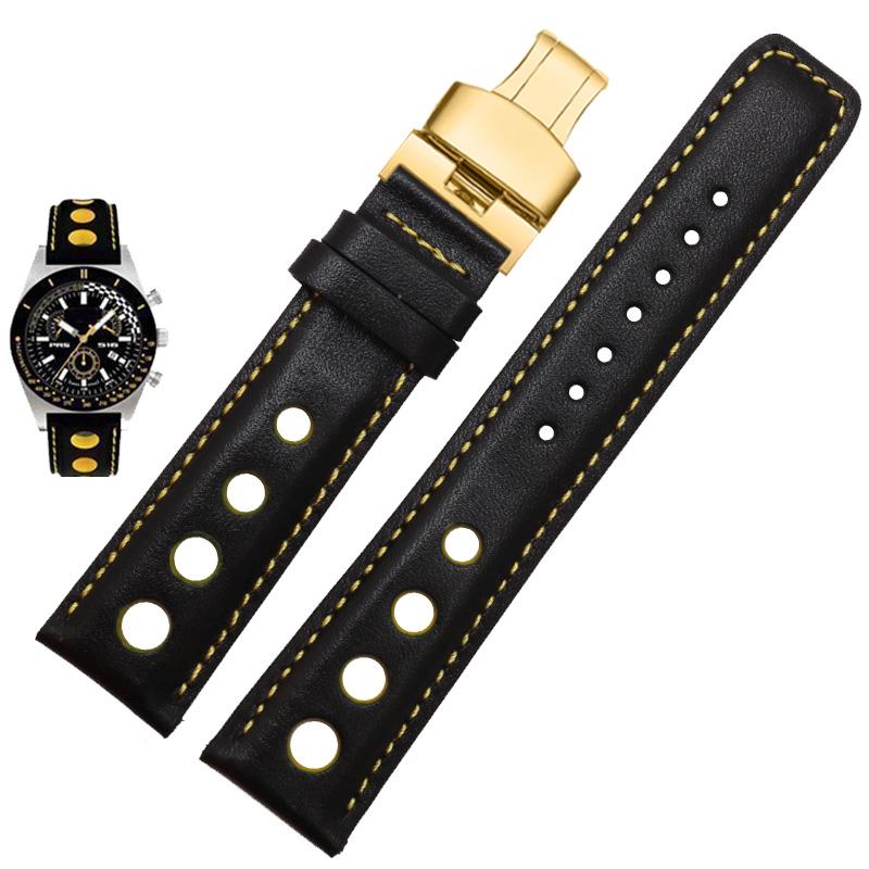 Echtes Lederarmband für Tissot Sports Racing Serie PRS516 T91 1853 Oberleder Rindsleder Uhrenarmband 20mm für chopin watchband