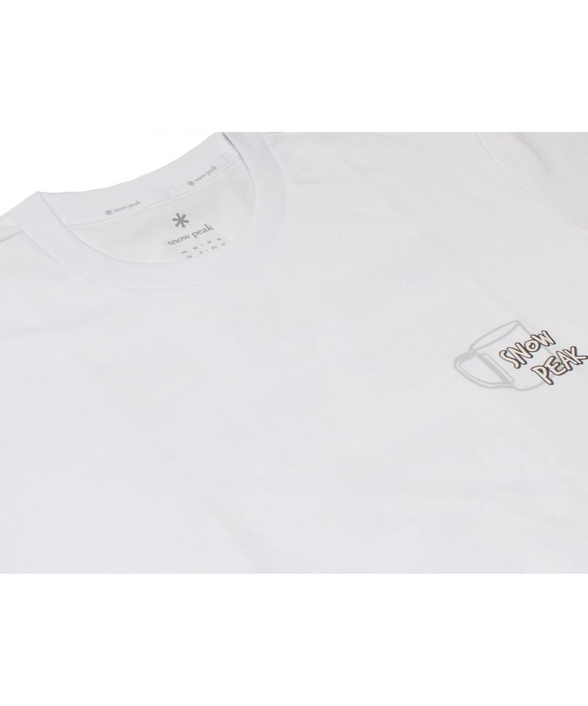 Snow Peak Aerocool G Men's Short Sleeve T-Shirt, Size L, White