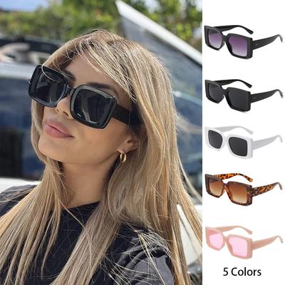 New Narrow Frame Sunglasses Women Fashion Vintage Big Square Sun Glasses European American Style