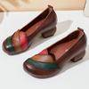 Fashion GKTINOO Ethnic Women Shoes Genuine Leather Pumps Slip-On Mixed Colors 2024 New Spring/Autumn Handmade Concise Ladies Shoes