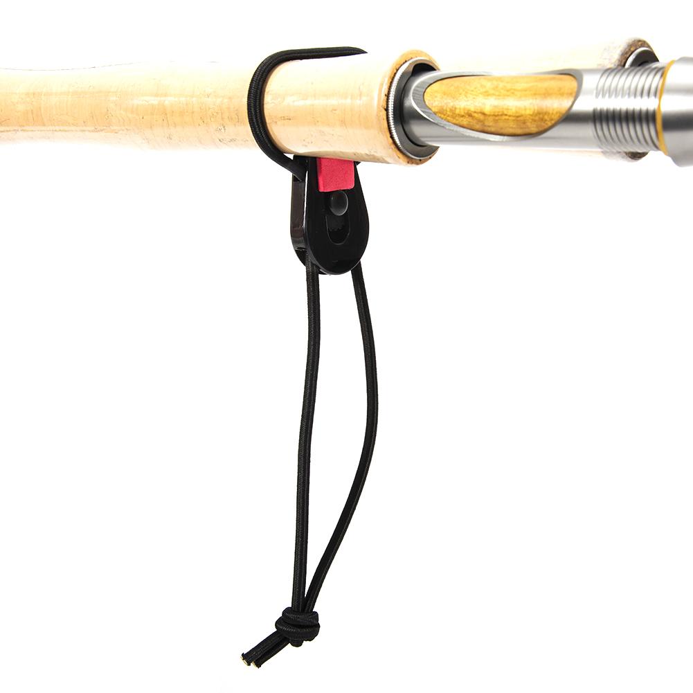 1/4pcs Elastic Fishing Rod Tie Strap Bungee Leash Portable Reusable Fishing Pole Tie Down Fixing Holder Wrap Band