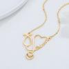 Collane con Nome Personalizzato Gioielli in Acciaio Inossidabile Personalizzate Placcatura Oro Ciondolo Stetoscopio Collane con Targhetta Nome Donna Regalo per Medico alla Fiera alla Moda