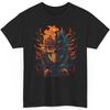 Biker Skull T Shirt Flames Graphic Tee Motorcycle Rider Fire Skeleton Metal Top