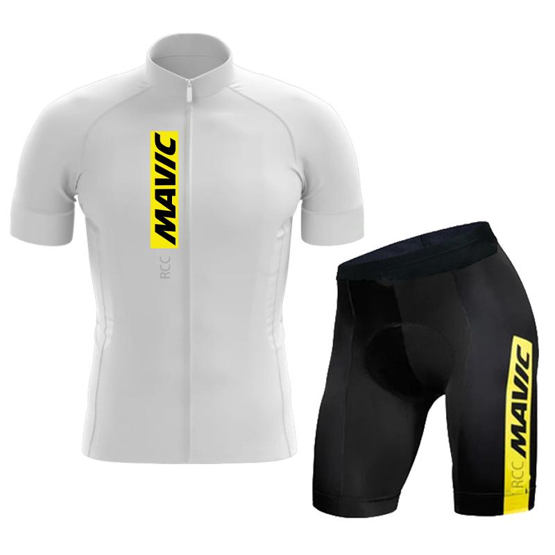 RCC MAVIC Summer Team Summer Cycling Jersey Set Sport Mtb Bicycle Clothing Breathable Short Sleeve Shirt Bike Bib Shorts Ciclism