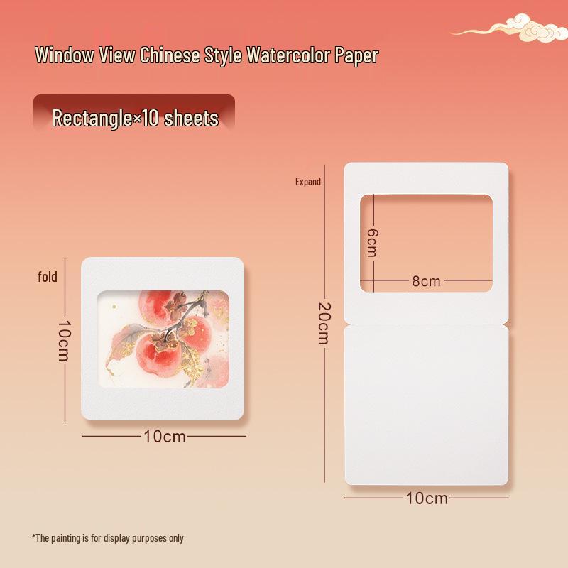300g Watercolor Postcard Paper - Thick, Medium Rough Texture, Wood Pulp, Square, Blank Cardstock for Painting and Drawing