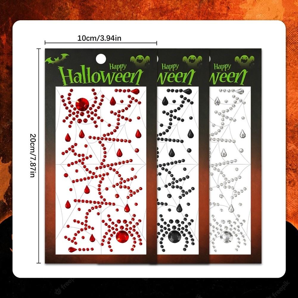 Rhinestone Face Eye Jewels Sticker 3D Face Gem Sticker Crystal Tattoo Sticker Halloween Party