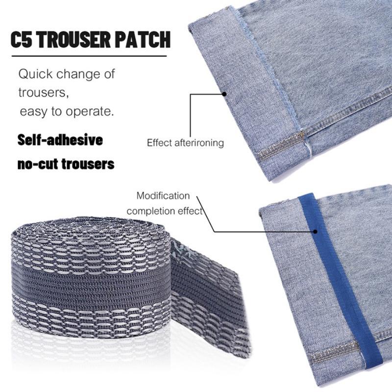 1-10M Selbstklebendes Hosenumschlagband Hosenkantenkleber Aufbügelbares Hosenkürzer Reparatur Jeanssaumband Für DIY Nähen Stoff