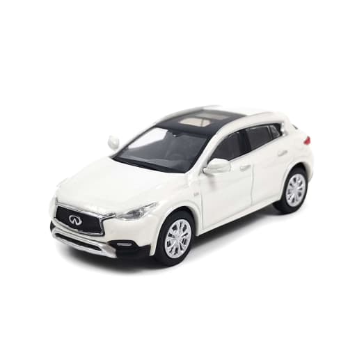 Paudi Model 1/64 Scale Infiniti QX30 2017 Model Car, White, Finished Product, for Collection