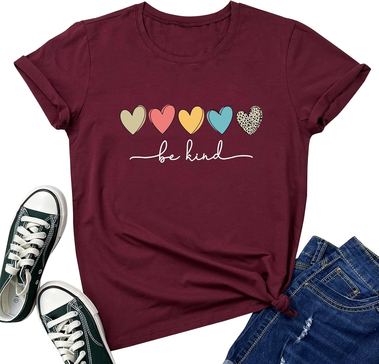

LOOKFACE Women Graphic T Shirts Cute Soft Tees S разноцветный